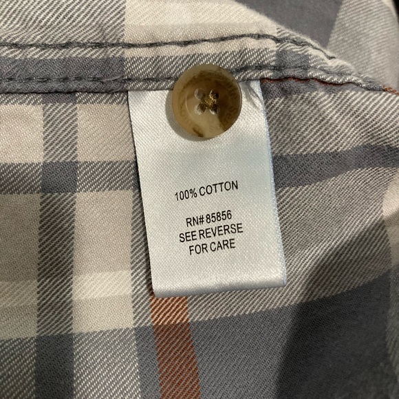 Gander Mountain Guide Series Gray White Orange Flannel Shirt Size 2XL - Picture 9 of 10